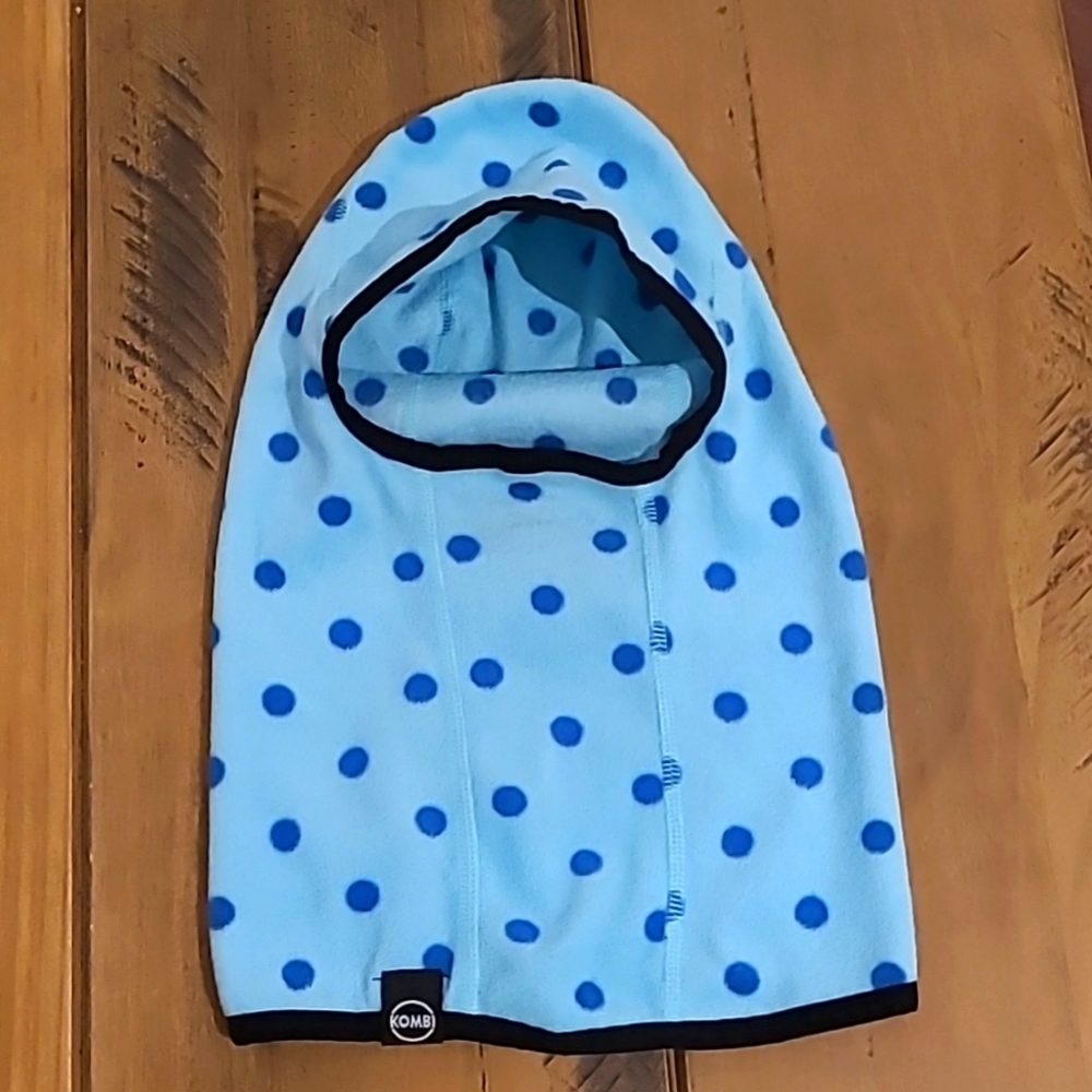 Kombi balaclava blue polkadot Junior 6-14 L/XL